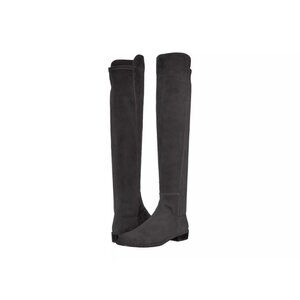 Stuart Weitzman ALLGOOD Gray Suede Leather Over the Knee boots